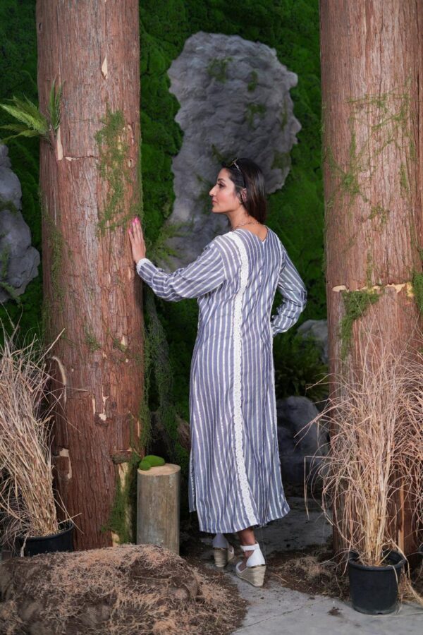 Serenity Stripes Midi Dress - Image 3